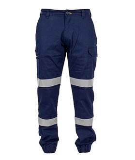 ATLAS AW1006R REFLECTIVE STRETCH CUFFED CARGO TROUSERS-DOUBLE HOOP